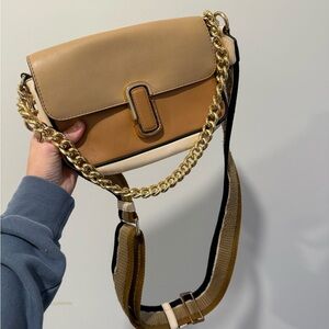 Marc Jacobs J Marc Soft Bag Tan and Cream Crossbody Bag